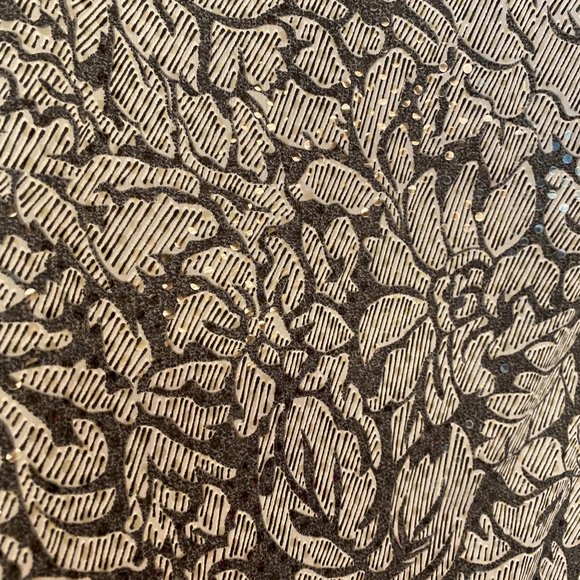 INC International Concepts Sequined Floral Gray Top size Large - Picture 6 of 10